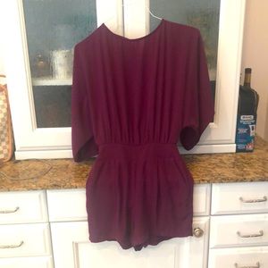 White House Black Market short romper in wine size 00